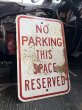 画像4: Vintage Road Street Sign NO PARKING THIS SPACE RESERVED (R268) (4)