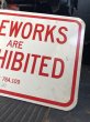 画像3: Vintage Road Street Sign FIREWORKS ARE PROHIBITED (R261) (3)