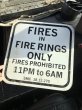 画像6: Vintage Road Street Sign FIRE IN FIRE RINGS ONLY (R260) (6)