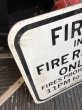 画像2: Vintage Road Street Sign FIRE IN FIRE RINGS ONLY (R260) (2)