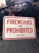 画像1: Vintage Road Street Sign FIREWORKS ARE PROHIBITED (R261) (1)