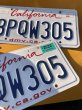 画像2: Original USA California License Plate 8PQW305 SET (R317) (2)