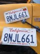 画像1: Original USA California License Plate 8NJL661 SET (R311) (1)