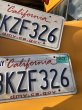 画像2: Original USA California License Plate 8KZF326 SET (R307) (2)