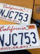 画像2: Original USA California License Plate 8NJC753 SET (R313) (2)