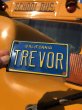 画像1: 70s Vintage California Kids Bicycle Name License Plate / TREVOR (R337)  (1)