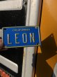 画像1: 70s Vintage California Kids Bicycle Name License Plate / LEON (R336)  (1)