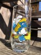 画像1: 80s Vintage Hardee's Smurf Glass SMURFETTE (R340) (1)