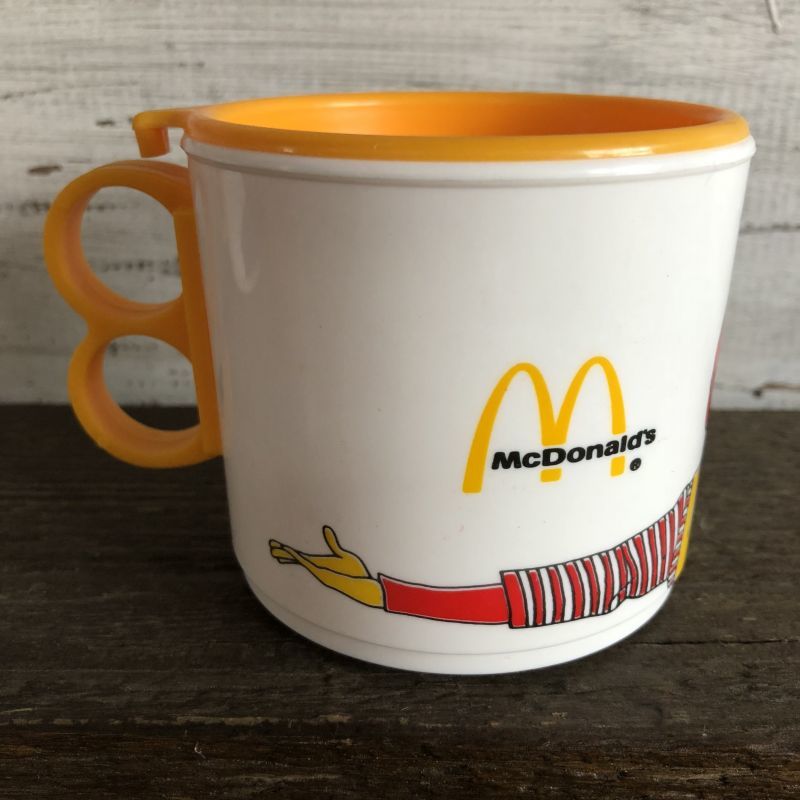 80s Vintage McDonalds Ronald McDonald Plastic Mug Cup (J962