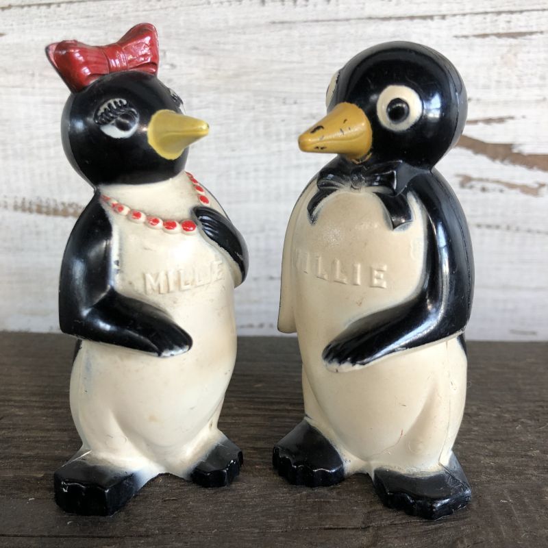 50s Vintage KOOL WILLIE & MILLIE S&P Shakers (S330) - 2000toys 