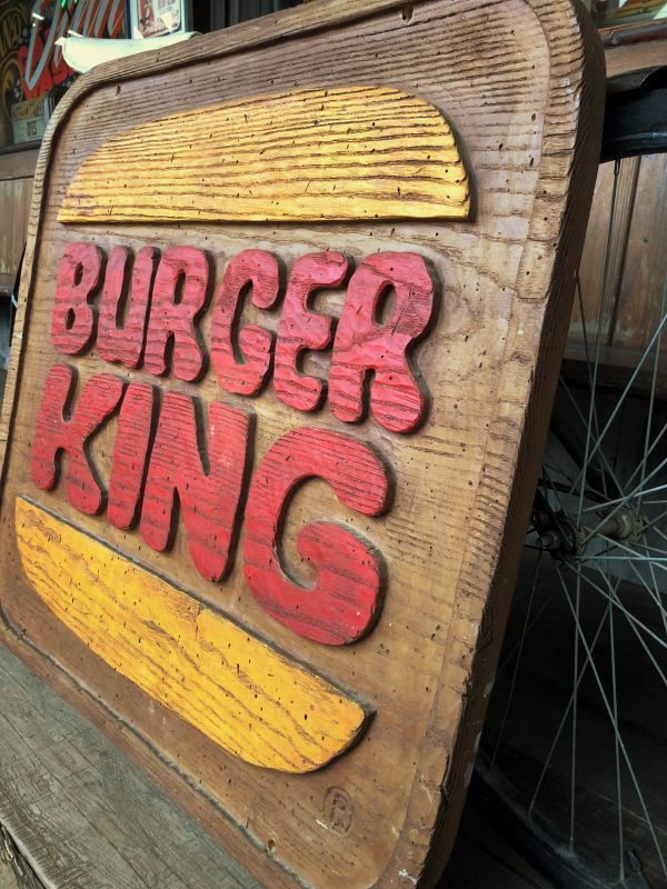 70s Vintage Burger King Old Logo Restauraunt Store Display Sign ...