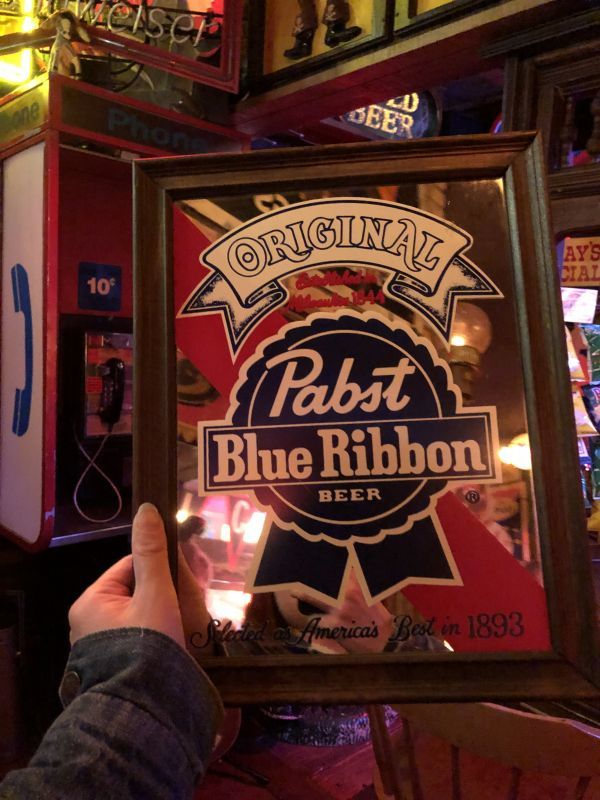 Vintage Pabst Beer Pub Mirror (T878) - 2000toys Antique Mall