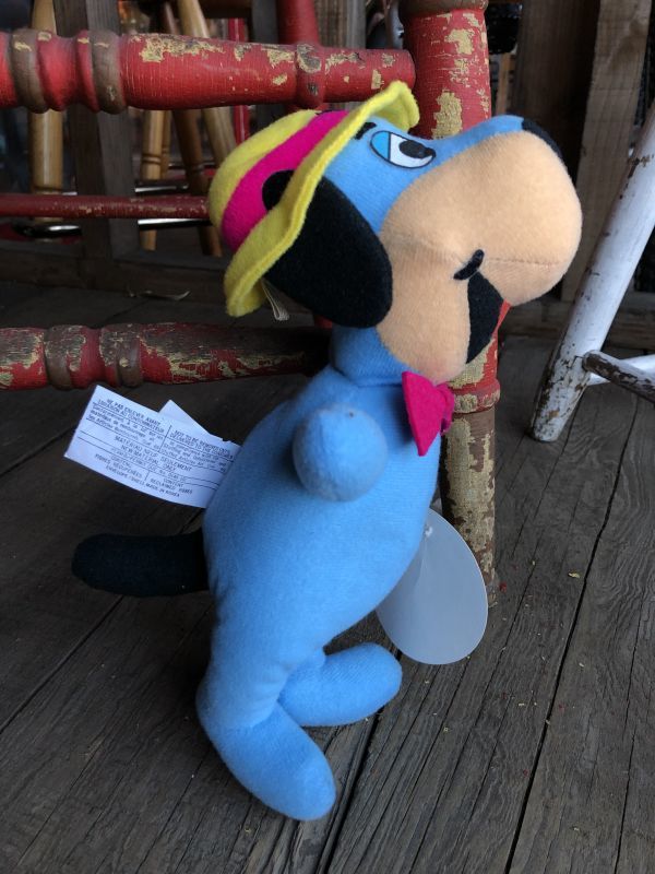 80s Vintage MIGHTY STAR Plush Doll HUCKLEBERRY HOUND (B085