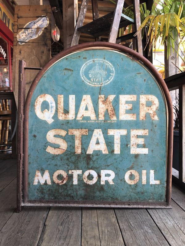 Vintage Quaker State Motor Oil Sign (B220) - 2000toys Antique Mall
