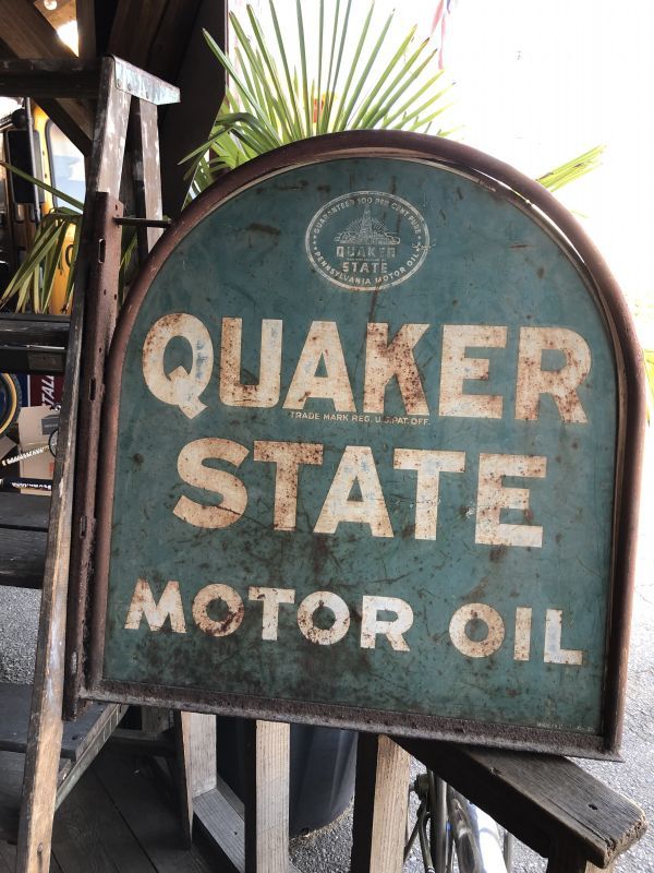 Vintage Quaker State Motor Oil Sign (B220) - 2000toys Antique Mall