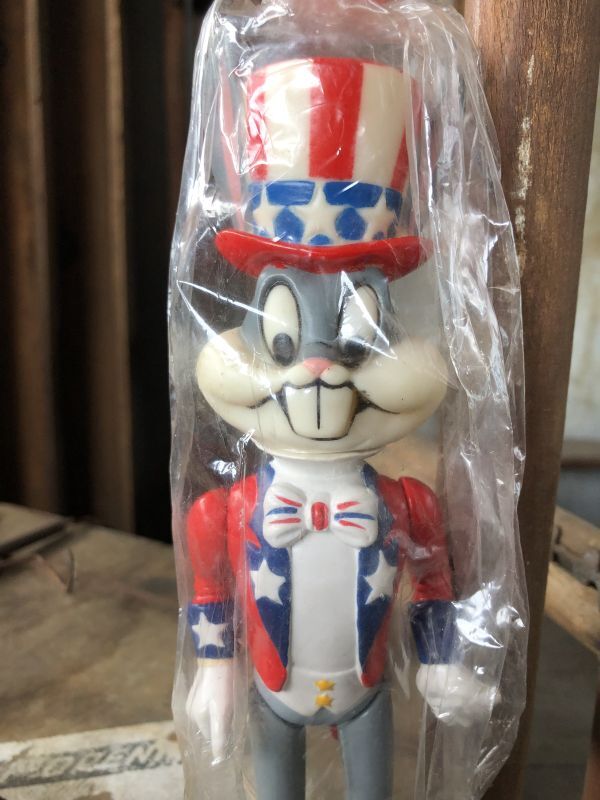 70s Vintage WB Looney Tunes Patriotic Bugs Bunny Uncle Sam R.Dakin