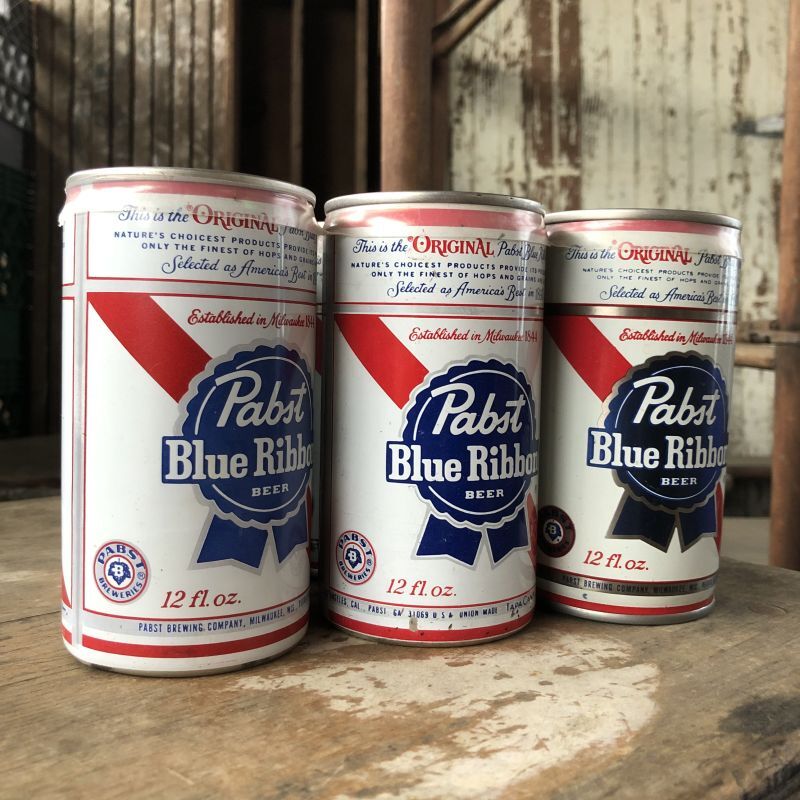 Vintage Pabst Blue Ribbon Beer Cans 6 PACK (M660) - 2000toys Antique Mall